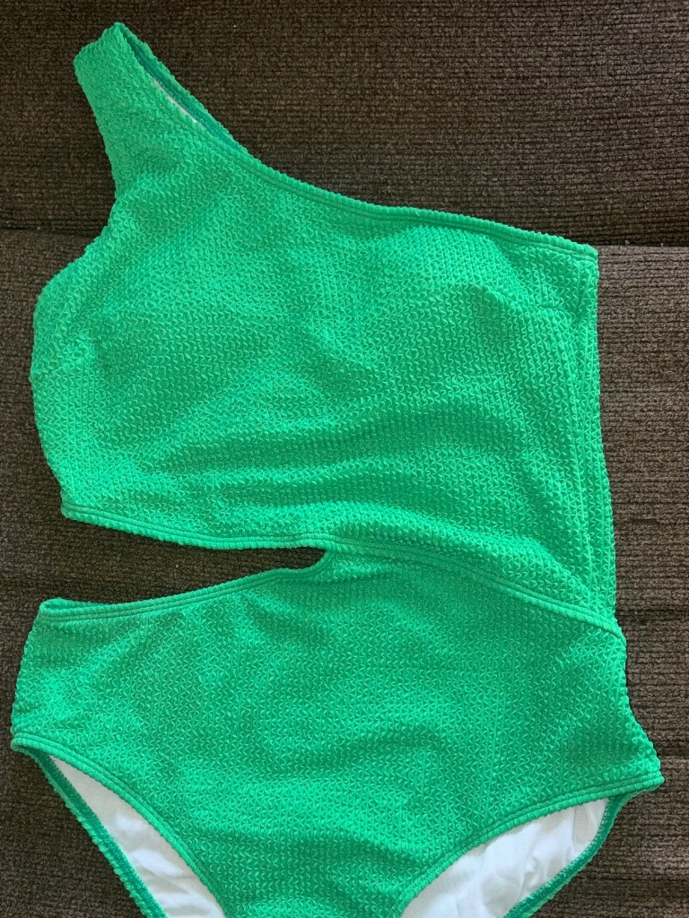 One piece green bathing swim suit